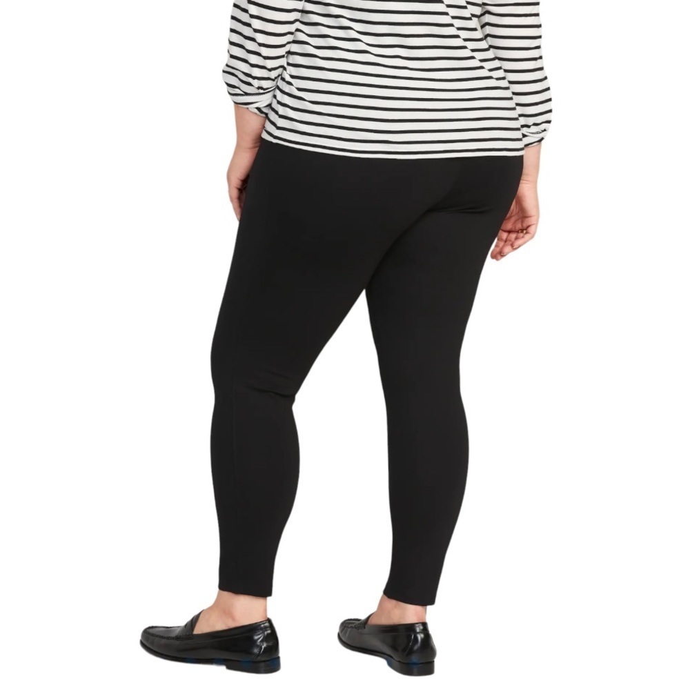 Old Navy Stevie High Rise Pull On Seamed Micro Suede Pants Blackjack Womens 3X - Picture 2 of 10